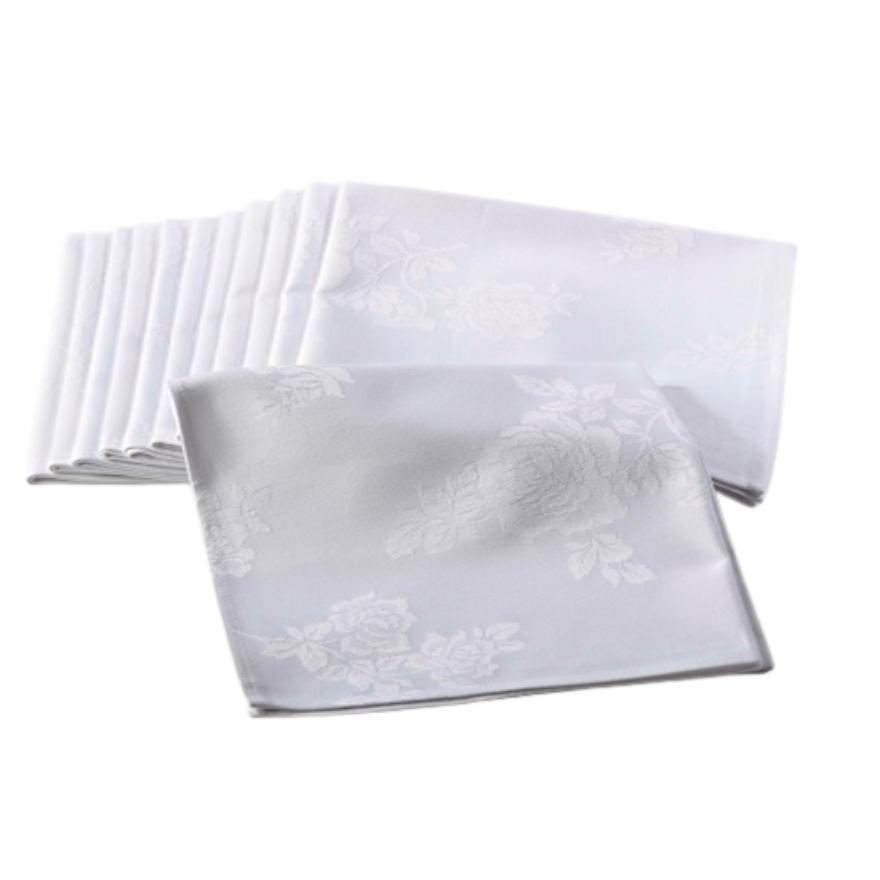 Napkin Poly Damask 50x50 White